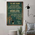 (CV36) TO MY SON- NEVER LOSE - DRAGON BALL - GOKU VEGETA- SOLDIER - NARUTO - CANVAS POSTER ALL STYLE