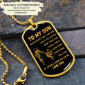 TM6 To My Son Hard Times - Dragon ball Goku Vegeta - Soldier - Engraved Dog Tag 18K Dog Tag Necklace gold all style