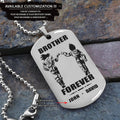 Call on me Brother - Brother Forever - Dragon ball Goku Vegeta - Soldier -Engraved Dog Tag Two Side