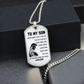 TM6 To My Son Hard Times - Dragon ball Goku Vegeta - Soldier - Engraved Dog Tag 18K Dog Tag Necklace gold all style