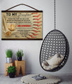 BA005 - To My Daughter - And Remember - Mom - Baseball Canvas With The Wood Frame