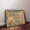 BA007 - To My Grandson - And Remember - Grandpa - Baseball Poster