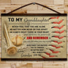 BA010 - To My Granddaughter - And Remember - Grandpa - Baseball Canvas With The Wood Frame