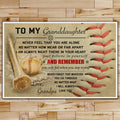 BA010 - To My Granddaughter - And Remember - Grandpa - Baseball Poster