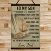 BA013 - To My Son - Good Time - Dad - Baseball Canvas With The Wood Frame