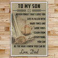 BA013 - To My Son - Good Time - Dad - Baseball Poster