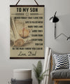 BA013 - To My Son - Good Time - Dad - Baseball Canvas With The Wood Frame