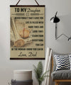 BA014 - To My Daughter - Good Time - Dad - Baseball Canvas With The Wood Frame