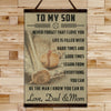 BA017 - To My Son - Good Time - Dad & Mom - Baseball Canvas With The Wood Frame