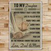 BA018 - To My Daughter - Good Time - Dad & Mom - Baseball Poster