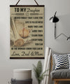 BA018 - To My Daughter - Good Time - Dad & Mom - Baseball Canvas With The Wood Frame