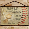 BA019 - To My Son - Good Time - Dad - Baseball Canvas With The Wood Frame