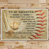 BA022 - To My Daughter - Good Time - Dad - Baseball Poster