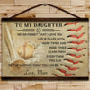 BA023 - To My Daughter - Good Time - Mom - Baseball Canvas With The Wood Frame