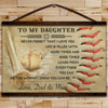 BA024 - To My Daughter - Good Time - Dad & Mom - Baseball Canvas With The Wood Frame