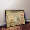 BA024 - To My Daughter - Good Time - Dad & Mom - Baseball Poster