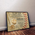 BA025 - To My Son - Never Lose - Dad - Baseball Poster