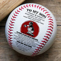 (BB70) - BAB063 - Dad To My Son - Be Brave Be Bold And Be Handsome  - Baseball Ball