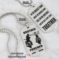 Call on me Brother - Brother Forever - Dragon ball Goku Vegeta - Soldier -Engraved Dog Tag Two Side