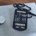 Call on me Brother - Brother Forever - Dragon ball Goku Vegeta - Soldier -Engraved Dog Tag Two Side