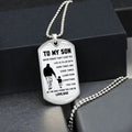 TM6 To My Son Hard Times - Dragon ball Goku Vegeta - Soldier - Engraved Dog Tag 18K Dog Tag Necklace gold all style