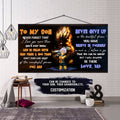 DR070 - To My Son - Vegeta - Trunks - English - Horizontal Poster - Horizontal Canvas - Dragon Ball Poster