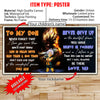 DR070 - To My Son - Vegeta - Trunks - English - Horizontal Poster - Horizontal Canvas - Dragon Ball Poster