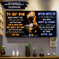 DR070 - To My Son - Vegeta - Trunks - English - Horizontal Poster - Horizontal Canvas - Dragon Ball Poster