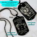 DRD026 - Call On Me Brother - It's Not Over When You Lose - It's Over When You Quit - Vegeta - Super Saiyan Blue - Dragon Ball Dog Tag - Engrave Double Black Dog Tag