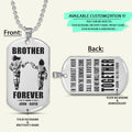 DRD027 - Call On Me Brother - Brother Forever - Goku - Vegeta - Dragon Ball - Engrave Double Silver Dog Tag