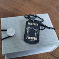 DRD028 - Call On Me Brother - Brother Forever - Goku - Vegeta - Dragon Ball - Engrave Double Black Dog Tag