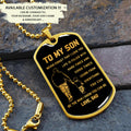 TM6 To My Son Hard Times - Dragon ball Goku Vegeta - Soldier - Engraved Dog Tag 18K Dog Tag Necklace gold all style