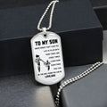 TM6 To My Son Hard Times - Dragon ball Goku Vegeta - Soldier - Engraved Dog Tag 18K Dog Tag Necklace gold all style