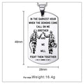 Engrave FFD001 - Call On Me Brother - English - Firefighter Dog Tag