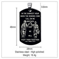 Engrave FFD004 - Call On Me Brother - English - Black - Firefighter Dog Tag