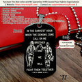 Engrave FFD004 - Call On Me Brother - English - Black - Firefighter Dog Tag