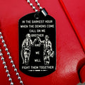 Engrave FFD010 - Call On Me Brother - English - Black Firefighter Dog Tag