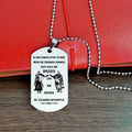 Engrave KTD010 - Call On Me Brother - German - Knight Templar Dogtag