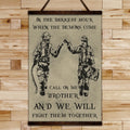 FF001 - Call On Me Brother - English - Firefighter Canvas With The Wood Frame