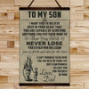 FF006 - Dad To Son - English - Firefighter Canvas With The Wood Frame