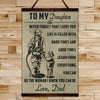 FF013 - Dad To Daughter - English - Firefighter Canvas With The Wood Frame