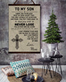 FM003 - Mom To Son - Never Lose - Family Canvas With The Wood Frame