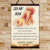 FM007 - Dad To Son - Hard Times And Good Times - Family Canvas With The Wood Frame