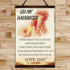 FM009 - Dad To Daughter - Hard Times And Good Times - Family Canvas With The Wood Frame