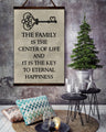 FM011 - The Family Is The Center Of Life And It Is The Key To Eternal Happiness - Family Canvas With The Wood Frame