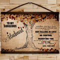 FM013 - To My Gorgeous Husband - I Love You Forever And Always - Family Canvas With The Wood Frame