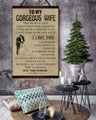 FM014 - To My Gorgeous Wife - i Love You - Family Canvas With The Wood Frame