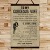 FM014 - To My Gorgeous Wife - i Love You - Family Canvas With The Wood Frame