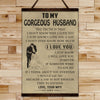 FM015 - To My Gorgeous Husband - i Love You - Family Canvas With The Wood Frame