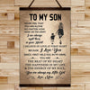 FM016 - Mom To Son - The Beat Of My Heart - The Happiness In My Life - The Energy Of My Soul - Family Canvas With The Wood Frame